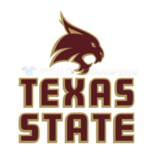 Texas State Bobcats Logo T-shirts Iron On Transfers N6550 - Click Image to Close